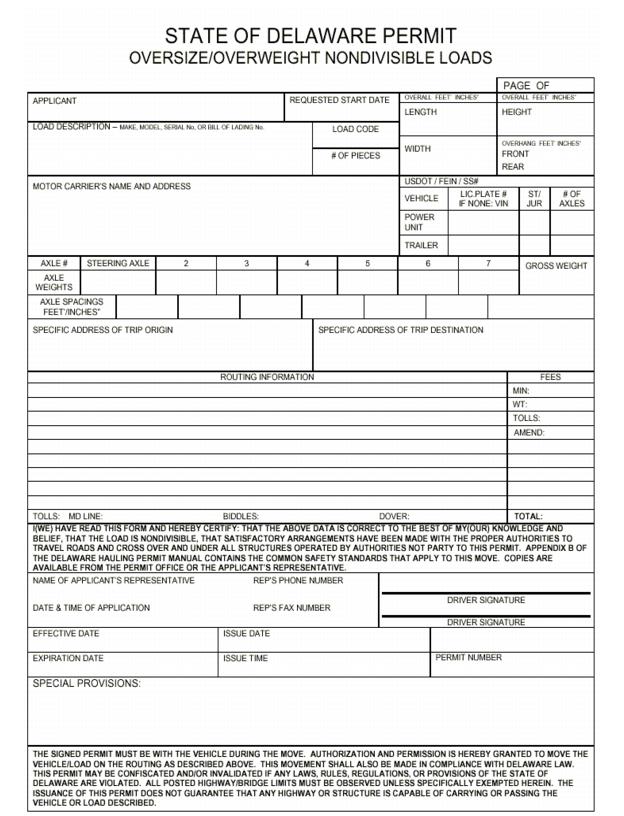 2405 Oversize Overweight Hauling Permit Policy And Procedures Manual