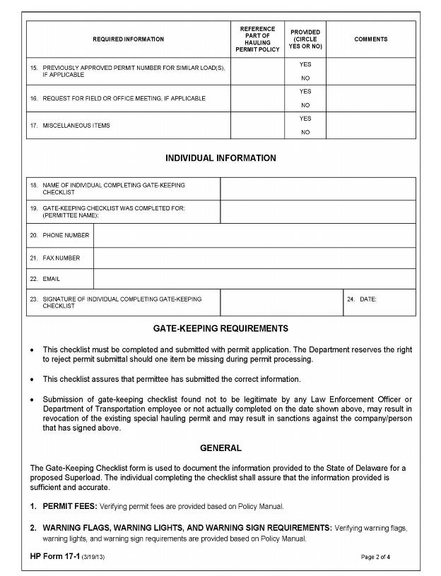 2405 Oversize/Overweight Hauling Permit Policy and Procedures Manual